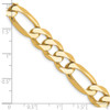 Lex & Lu 14k Yellow Gold 10mm Flat Figaro Chain Necklace or Bracelet- 5 - Lex & Lu