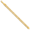 Lex & Lu 14k Yellow Gold 8.5mm Solid Hand Polished Fancy Link Bracelet- 2 - Lex & Lu