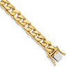 Lex & Lu 14k Yellow Gold 7.75mm Solid Hand Polished Curb Link Bracelet - Lex & Lu