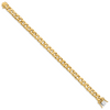 Lex & Lu 14k Yellow Gold 7.75mm Solid Hand Polished Curb Link Bracelet- 2 - Lex & Lu