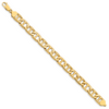 Lex & Lu 14k Yellow Gold 8.75mm Solid Hand Polished Anchor Link Bracelet- 3 - Lex & Lu