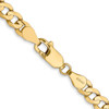 Lex & Lu 14k Yellow Gold 4.5mm Open Concave Curb Chain Necklace or Bracelet- 4 - Lex & Lu
