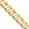 Lex & Lu 14k Yellow Gold 5.25mm Open Concave Curb Chain Necklace or Bracelet - Lex & Lu