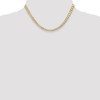 Lex & Lu 14k Yellow Gold 5.25mm Open Concave Curb Chain Necklace or Bracelet- 2 - Lex & Lu