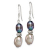 Lex & Lu Sterling Silver Light & Dark Grey Freshwater Cultured Pearl Earrings - 2 - Lex & Lu