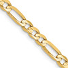Lex & Lu 14k Yellow Gold 4mm Concave Open Figaro Chain Necklace or Bracelet - Lex & Lu