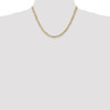 Lex & Lu 14k Yellow Gold 4.5mm Concave Open Figaro Chain Necklace or Bracelet- 2 - Lex & Lu