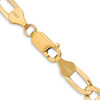 Lex & Lu 14k Yellow Gold 6mm Concave Open Figaro Chain Necklace or Bracelet- 4 - Lex & Lu