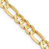 Lex & Lu 14k Yellow Gold 7.5mm Concave Open Figaro Chain Necklace or Bracelet - Lex & Lu