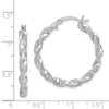 Lex & Lu Sterling Silver w/Rhodium Twist 30mm Hoop Earrings - 4 - Lex & Lu