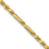 Lex & Lu 14k Yellow Gold 3.0mm Milano Rope Chain Necklace or Bracelet - Lex & Lu