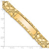 Lex & Lu 14k Yellow Gold 12.0mm Nugget ID Bracelet- 3 - Lex & Lu