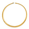 Lex & Lu 14k Yellow Gold 8mm Domed Omega Necklace- 2 - Lex & Lu