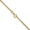 Lex & Lu 14k Yellow Gold 1.3mm Curb Pendant Chain Necklace- 4 - Lex & Lu