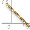 Lex & Lu 14k Yellow Gold 1.3mm Curb Pendant Chain Necklace- 5 - Lex & Lu