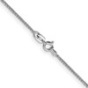 Lex & Lu 14k White Gold .80mm Solid D/C Spiga Chain Necklace- 4 - Lex & Lu