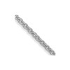 Lex & Lu 14k White Gold 1.5mm Solid Polished Cable Chain Necklace or Bracelet - Lex & Lu