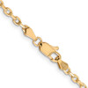 Lex & Lu 14k Yellow Gold 3mm D/C Cable Chain Necklace LAL93079- 4 - Lex & Lu