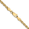 Lex & Lu 14k Yellow Gold 3mm Parisian Wheat Chain Necklace- 4 - Lex & Lu