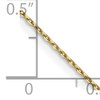 Lex & Lu 14k Yellow Gold .8mm D/C Cable Chain Necklace- 5 - Lex & Lu