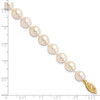 Lex & Lu 14k Yellow Gold 7-8mm Round S/W Akoya Cultured Pearl Necklace LAL93159- 4 - Lex & Lu