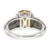 Lex & Lu 14k Yellow Gold w/Sterling Silver Diamond & Citrine Ring- 6 - Lex & Lu