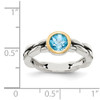 Lex & Lu 14k Yellow Gold w/Sterling Silver Sky Blue Topaz Ring- 4 - Lex & Lu