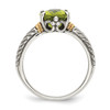 Lex & Lu 14k Yellow Gold w/Sterling Silver Peridot Ring LAL93461- 2 - Lex & Lu