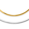 Lex & Lu 14k Yellow Gold 4mm Reversible & Yellow Domed Omega Necklace - Lex & Lu