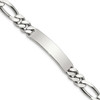 Lex & Lu Sterling Silver Polished Engravable Figaro ID Bracelet 8.5'' LAL9350 - Lex & Lu