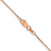 Lex & Lu 14k Rose Gold .70mm Box Chain Necklace- 4 - Lex & Lu