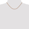 Lex & Lu 14k Rose Gold 1.40mm Spiga Chain Necklace or Bracelet- 2 - Lex & Lu