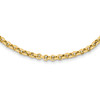 Lex & Lu 14k Yellow Gold 5mm Fancy Rolo Link Necklace or Bracelet LAL93556 - Lex & Lu