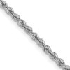 Lex & Lu 14k White Gold 2.25mm Handmade Regular Rope Chain Necklace or Bracelet - Lex & Lu