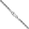 Lex & Lu 14k White Gold 2.75mm Handmade Regular Rope Chain Necklace or Bracelet- 4 - Lex & Lu