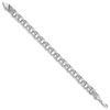 Lex & Lu 14k White Gold Lite 8mm Double Link Charm Bracelete- 2 - Lex & Lu