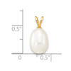 Lex & Lu 14k Yellow Gold 8-9mm Egg FW Cultured Rice Pearl Pendant - 3 - Lex & Lu