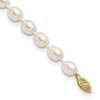 Lex & Lu 14k Yellow Gold 7-7.5mm Rice FW Cultured Pearl Necklace or Bracelet - Lex & Lu