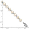 Lex & Lu 14k White Gold Bead and 6-7mm FW Cultured Pearl Necklace- 3 - Lex & Lu