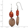 Lex & Lu Sterling Silver Red Reconstructed Stone & Red ZeBraceletJasper Earrings - 4 - Lex & Lu