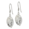 Lex & Lu Sterling Silver White Howlite Earrings - 2 - Lex & Lu