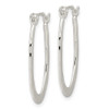 Lex & Lu Sterling Silver Hammered & Polished Hoop Earrings - 2 - Lex & Lu