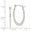 Lex & Lu Sterling Silver Hammered & Polished Hoop Earrings - 4 - Lex & Lu