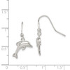 Lex & Lu Sterling Silver Polished Dolphin Dangle Earrings - 4 - Lex & Lu