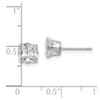 Lex & Lu Sterling Silver CZ 6mm Square Post Earrings LAL9588 - 4 - Lex & Lu