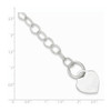 Lex & Lu Sterling Silver Toggle Link Heart Bracelet 7.5'' - 3 - Lex & Lu