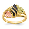 Lex & Lu 10k Tri-Color Gold Black Hills Onyx Ring - Lex & Lu