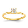 Lex & Lu 10k Yellow Gold CZ Promise Ring LAL96555 - Lex & Lu