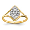 Lex & Lu 10k Yellow Gold CZ Ring LAL96557 - Lex & Lu