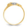 Lex & Lu 10k Yellow Gold w/Rhodium Triple Heart CZ Ring - 2 - Lex & Lu